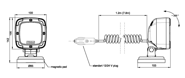 Купить светодиодная фара рабочего света fristom ft-063 led mag m78 на магните с проводом в прикуриватель 7,8 м по цене . Низкие цены. Большой выбор. Доставка по всей России. Интернет-магазин в Москве. Только положительные отзывы!